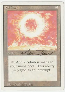 Revised Edition Sol Ring Signed by Mark Tedin - Image 1