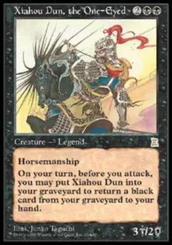 Light Play, English MTG Regular Xiahou Dun, the One-Eyed Portal Three Kingdoms M - Image 1