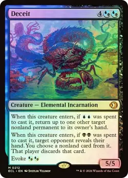 MTG Lorwyn Eclipsed Deceit 0212 FOIL NM - Image 1