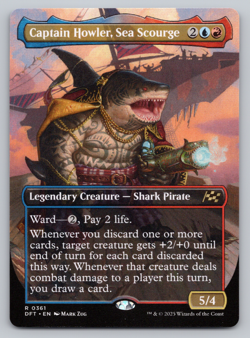 Captain Howler, Sea Scourge Borderless - Aetherdrift MTG - Image 1