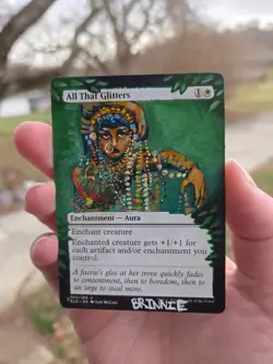 MTG Hand Painted Alter All That Glitter by Brinnie Love Death and Robots - Image 1