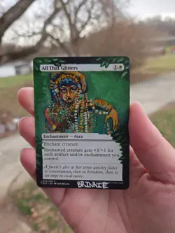 MTG Hand Painted Alter All That Glitter by Brinnie Love Death and Robots - Image 3