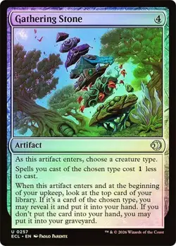 NM Foil Gathering Stone, MTG, Lorwyn Eclipsed, Magic the Gathering, 257 - Image 1