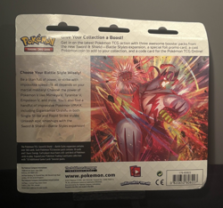 Pokemon TCG Sword & Shield Battle Styles Blister 3 Booster Packs Eevee Promo - Image 2