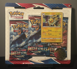 Pokemon TCG Sword & Shield Battle Styles Blister - 3 Booster Packs Jolteon Promo - Image 1