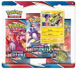 Pokemon TCG Sword & Shield Battle Styles Blister - 3 Booster Packs Jolteon Promo - Image 3