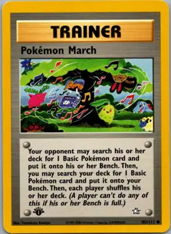 Pokemon March 102/111 Common Neo Genesis 1st Ed Pokemon Lightly Played - Image 1