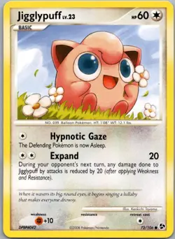 Jigglypuff 72/106 Common Great Encounters Pokemon Moderately Played - Image 1