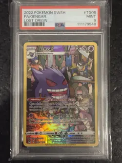 2022 Pokemon TCG SWSH: Lost Origin Gengar Trainer Gallery TG06 PSA 9 - Image 1