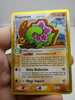 2006 Pokemon MEGANIUM Ex Dragon Frontiers GOLD HOLO Delta Species Set Card 4/101 - Image 1