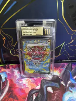 CGC PRISTINE 10 Hearthflame Mask Ogerpon ex SAR 204 Terastal Fest ex Pokemon JPN - Image 1