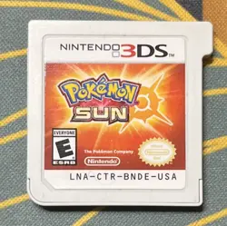 Pokemon Sun Nintendo 3DS cartridge, 2016 - TESTED WORKS - Image 1