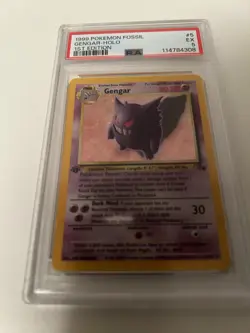 Pokemon Gengar Holo Rare 1st Edition 5/62 Fossil 1999 PSA 5 Graded Card - Image 3