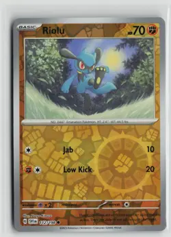 Pokemon TCG Scarlet & Violet Base Set Riolu x1 NM Reverse Holo 112 - Image 1