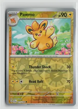 Pokemon TCG Scarlet & Violet Base Set Pawmo x1 NM Reverse Holo 075 - Image 1