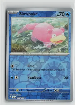 Pokemon TCG Scarlet & Violet Base Set Slowpoke x1 NM Reverse Holo 042 - Image 1