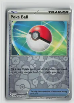 Pokemon TCG Scarlet & Violet Base Set Poke Ball x1 NM Reverse Holo 185 - Image 1