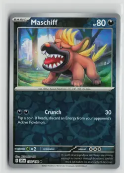 Pokemon TCG Scarlet & Violet Base Set Maschiff x1 NM Reverse Holo 136 - Image 1