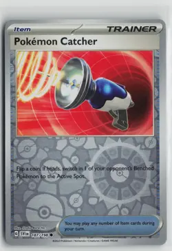 Pokemon TCG Scarlet & Violet Base Set Pokemon Catcher x1 NM Reverse Holo 187 - Image 1
