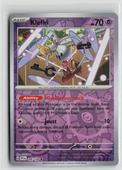 Pokemon TCG Scarlet & Violet Base Set Klefki x1 NM Reverse Holo 096 - Image 1