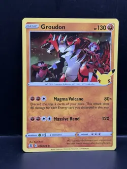 Groudon 017/025 Celebrations Holo Rare Pokemon TCG NM/Near Mint -go2 - Image 1