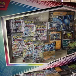 NEW-Pokemon TCG Prismatic Evolutions Lucario ex & Tyranitar ex Premium Box - Image 2