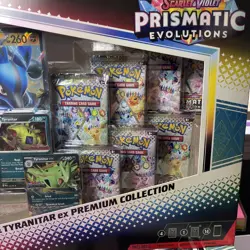 NEW-Pokemon TCG Prismatic Evolutions Lucario ex & Tyranitar ex Premium Box - Image 4