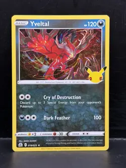Yveltal 019/025 Celebrations Holo Rare Pokemon TCG NM/Near Mint -yv1 - Image 1