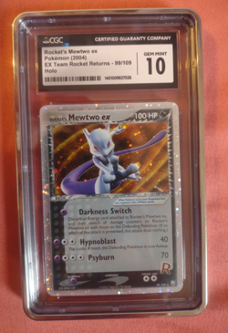 Pokemon Mewtwo ex 99/109 Team Rocket Returns CGC 10 Gem Mint - Image 1