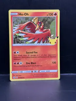 HO-OH 001/025 CELEBRATIONS HOLO RARE POKEMON TCG -ho3 - Image 1