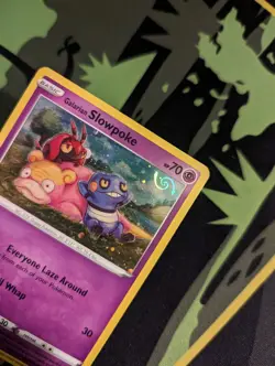 Galarian Slowpoke SWSH126 HD Galaxy Swirl Pokemon Black Star Promo Holo Bleed - Image 2