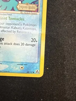 Pokemon TCG Omanyte 60/92 Legend Maker Reverse Holo Stamp 2006 - Image 5