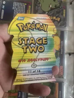 Pokemon TCG Topps Stage Two #39 Jigglypuff 11/18 Non Holo Die Cut Embossed 3d - Image 2