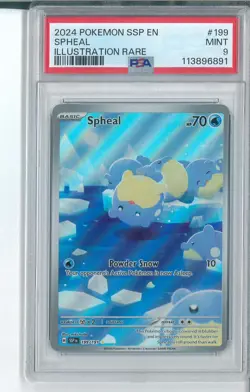 PSA 9 Spheal (113896891) - 199/191 - Surging Sparks Graded Pokemon - Image 1