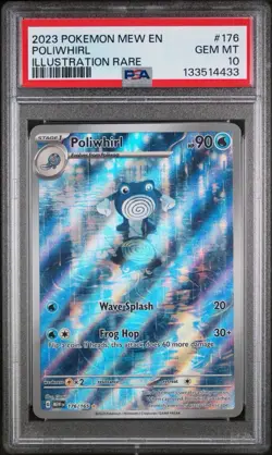 2023 Pokemon Mew EN-151 Poliwhirl Illustration Rare #176/165 - PSA 10 GEM MINT - Image 1