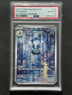 2023 Pokemon Mew EN-151 Poliwhirl Illustration Rare #176/165 - PSA 10 GEM MINT - Image 2
