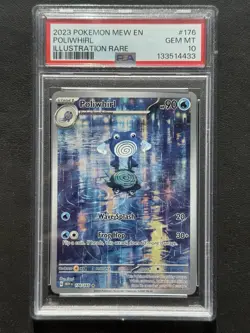 2023 Pokemon Mew EN-151 Poliwhirl Illustration Rare #176/165 - PSA 10 GEM MINT - Image 3