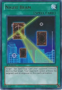 Yugioh! LP Night Beam - GAOV-EN055 - Ultra Rare - 1st Edition Lightly Played, En - Image 1