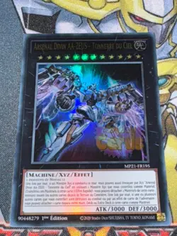 CARTE Yu Gi Oh ARSENAL DIVIN AA-ZEUS - TONNERRE DU CIEL MP21-FR195 1ere edition - Image 1