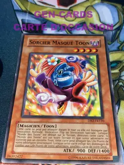 CARTE Yu Gi Oh SORCIER MASQUE TOON DB2-FR120 EC - Image 1