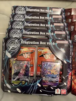 One Piece Illustration Box Vol 5 And 6 Bundle 10 Boxes Total 5 Of Each In Hand - Image 2