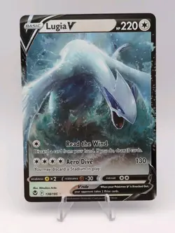 Pokemon Lugia v TCG Silver Tempest Ultra Rare Holo Card 138/195 Sword & Shield - Image 1