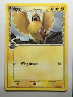 Pidgey (Delta Species) Holon Phantoms 77/110 MP-LP Pokemon Card - Image 1