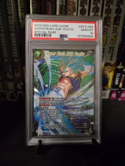 Hyper Rush SSB Vegito SPR BT3-063 PSA 10 - Gem Mint Dragon Ball Super Card Game - Image 1