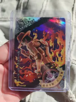 ONE PIECE TCG Card - Manga Anime Full Art - SR HOLO - PORTUGUESE D. ACE - OP-S1 - Image 1