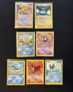 Pokemon Cards Vintage Lot #1 - DMG/HP/MP Lot of 7 Cards - Image 1