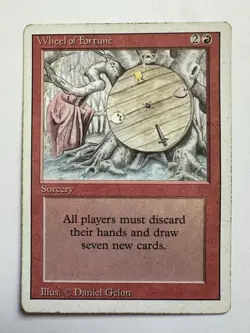Wheel of Fortune Magic The Gathering Revised LP Read Description - Image 1
