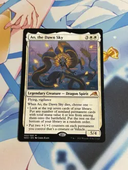 MTG Mythic Ao, the Dawn Sky x 1 NM - Kamigawa Neon Dynasty - Image 1