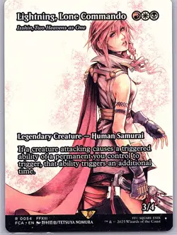 Lightning, Lone Commando (Showcase) 54 MTG Final Fantasy: Through the Ages (FCA) - Image 1