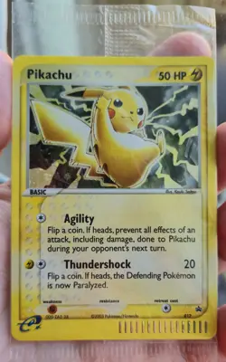 2003 SEALED 2 Card Pikachu 12 & Meowth 13 HOLO Black Star Rare POKEMON Promo - Image 1